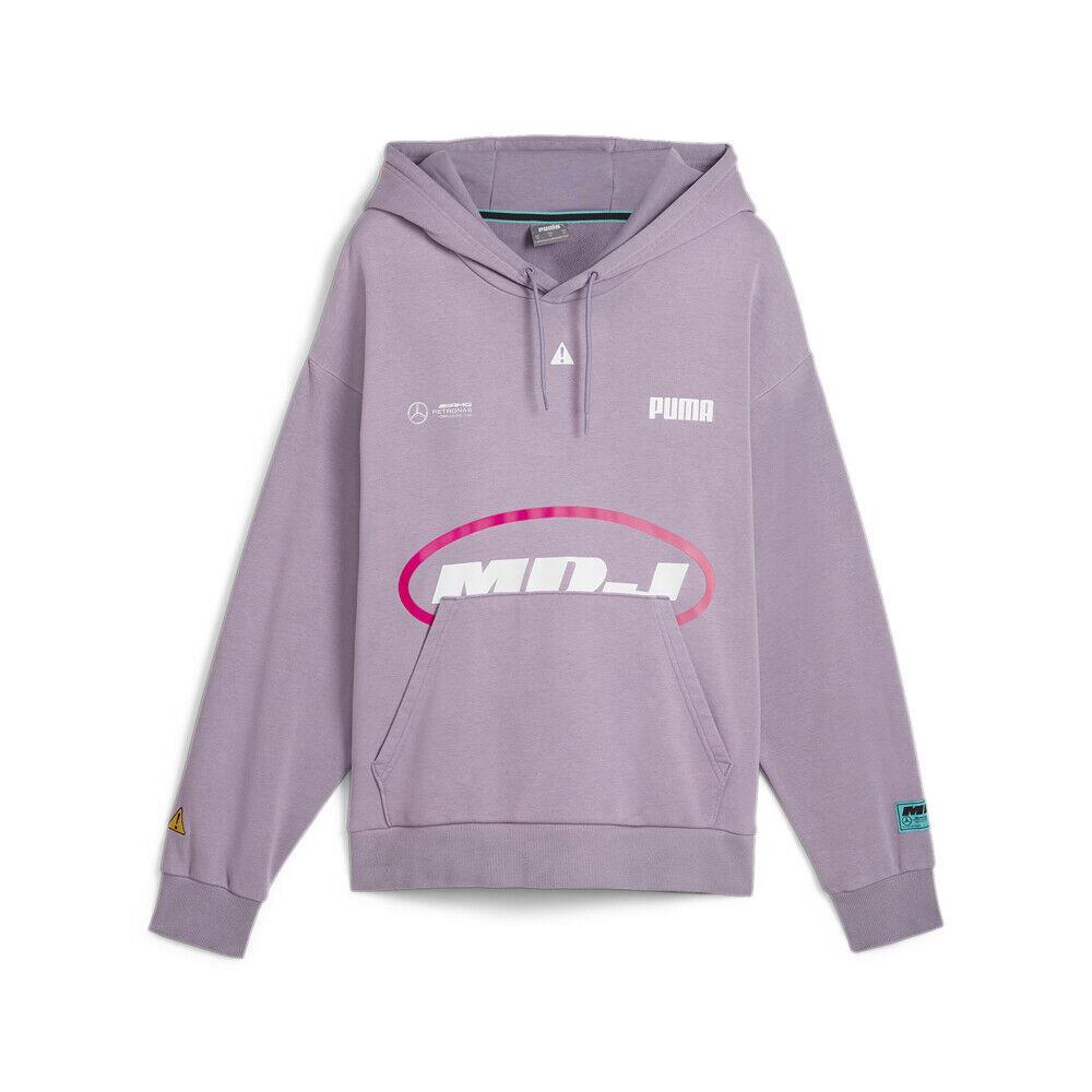 Puma Mapf1 X Mdj Graphic Pullover Hoodie Mens Purple Casual Outerwear 62783704