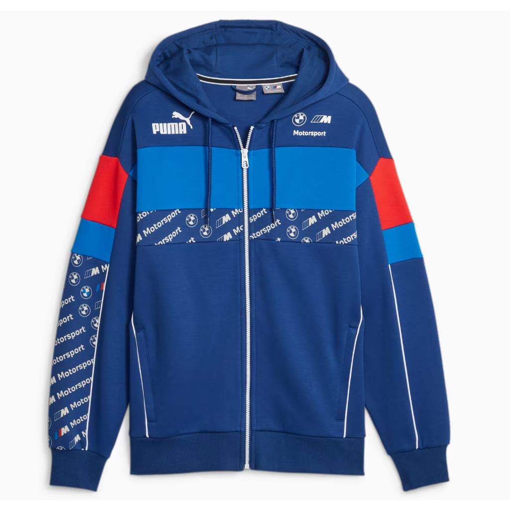 Puma Men`s Bmw Motorsport Sds Hooded Sweat Jacket Blue 621866-04 h