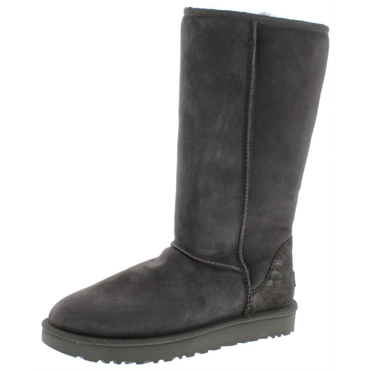 Ugg Womens Classic Tall II Gray Winter Boots Shoes 9 Medium B M Bhfo 8459 - Grey