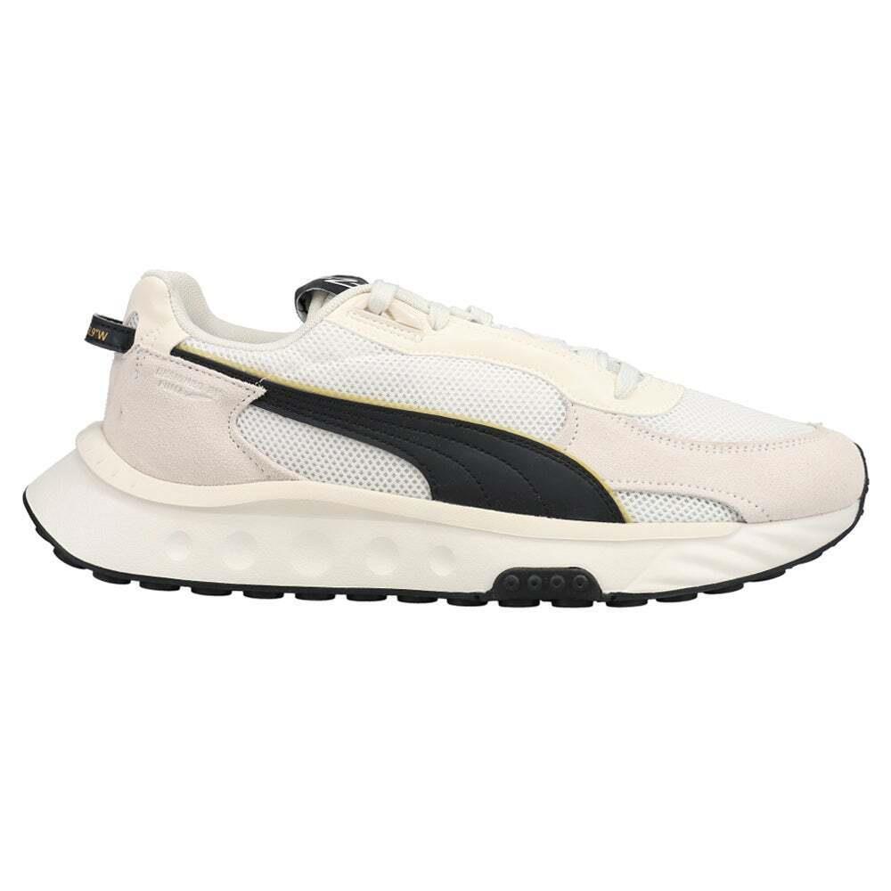 Puma Nmj X Wild Rider Lace Up Mens Off White Sneakers Casual Shoes 385047-01