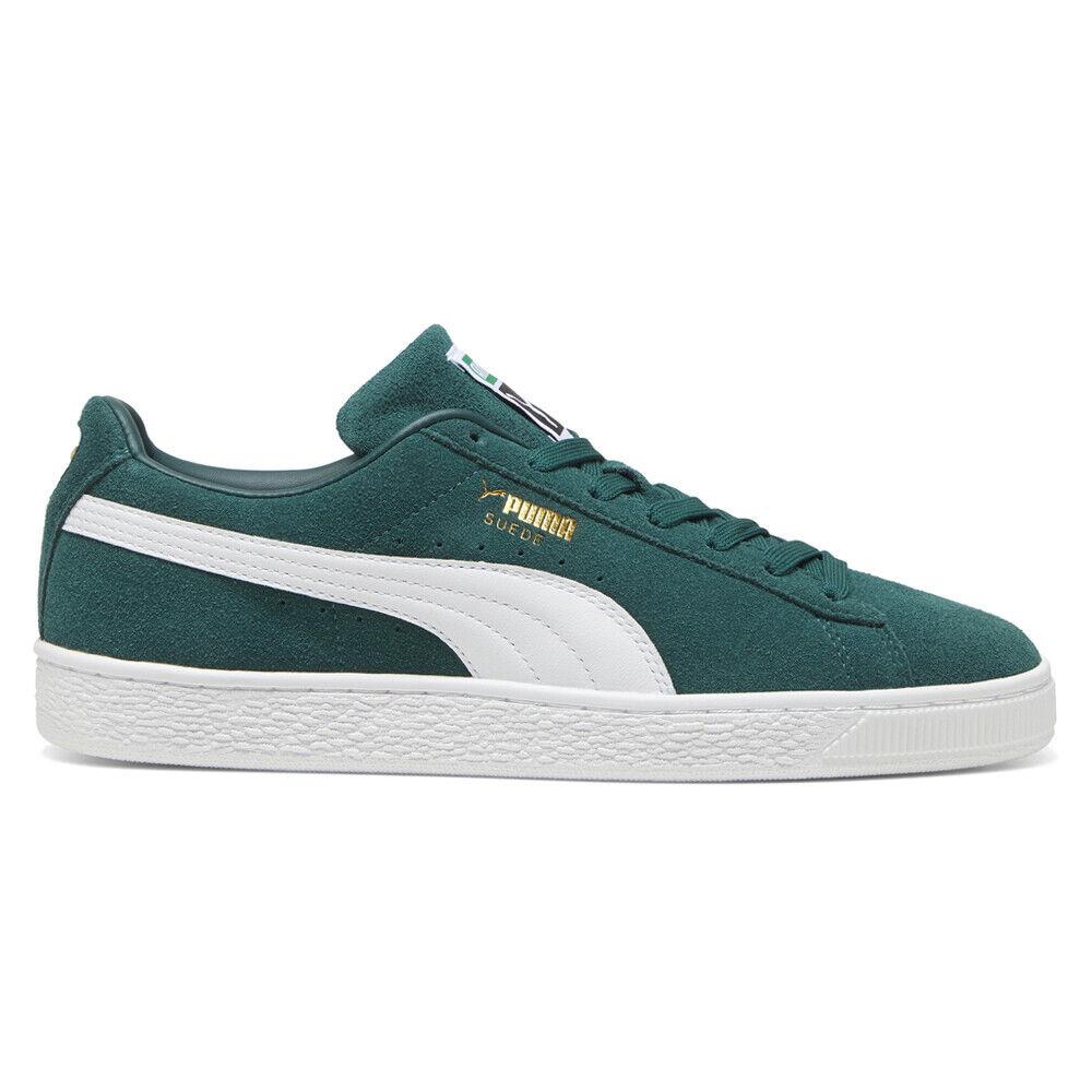 Puma Suede Classic Lace Up Mens Green Sneakers Casual Shoes 39978115