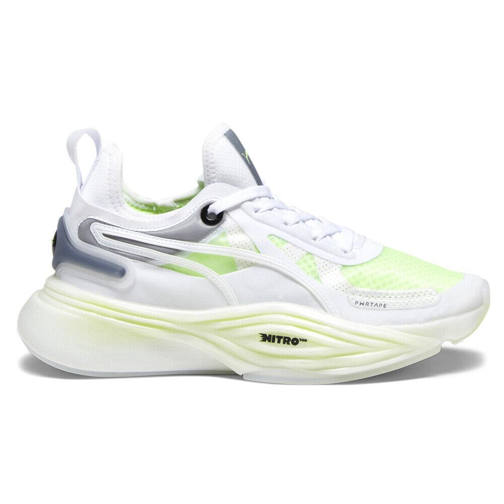 Puma Pwr Nitro Squared Training Womens Green White Sneakers Athletic Shoes 378 - Green, White