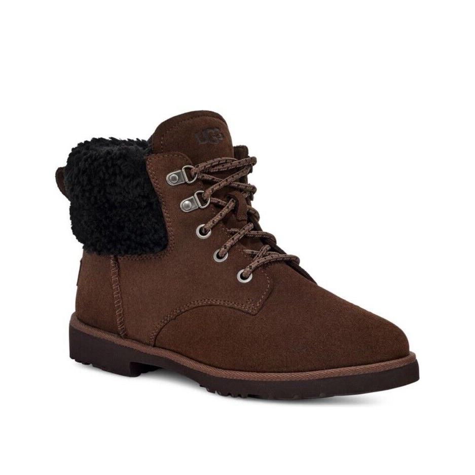 Ugg Womens Romely Heritage Lace-up Boot Brown Burnt Cedar Suede 1130713 Size 7.5