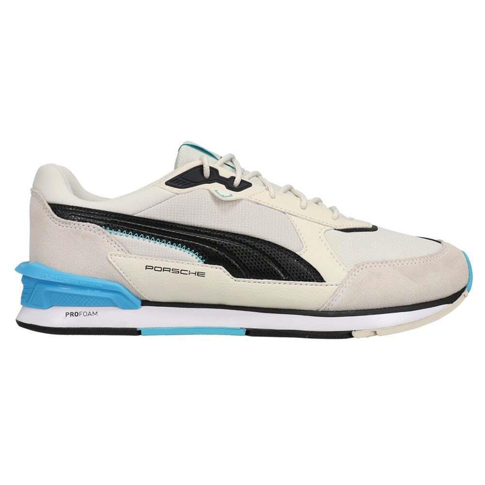 Puma Porsche Legacy Low Racer Lace Up Mens Off White Sneakers Casual Shoes 3068 - Off White