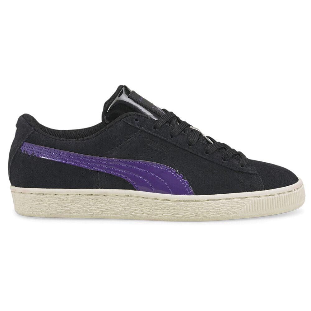 Puma Suede Classic Cat Woman Lace Up Womens Black Purple Sneakers Casual Shoes