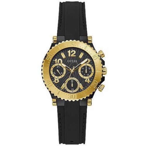 Women`s Guess Black Gold Multifunction Watch GW0466L1