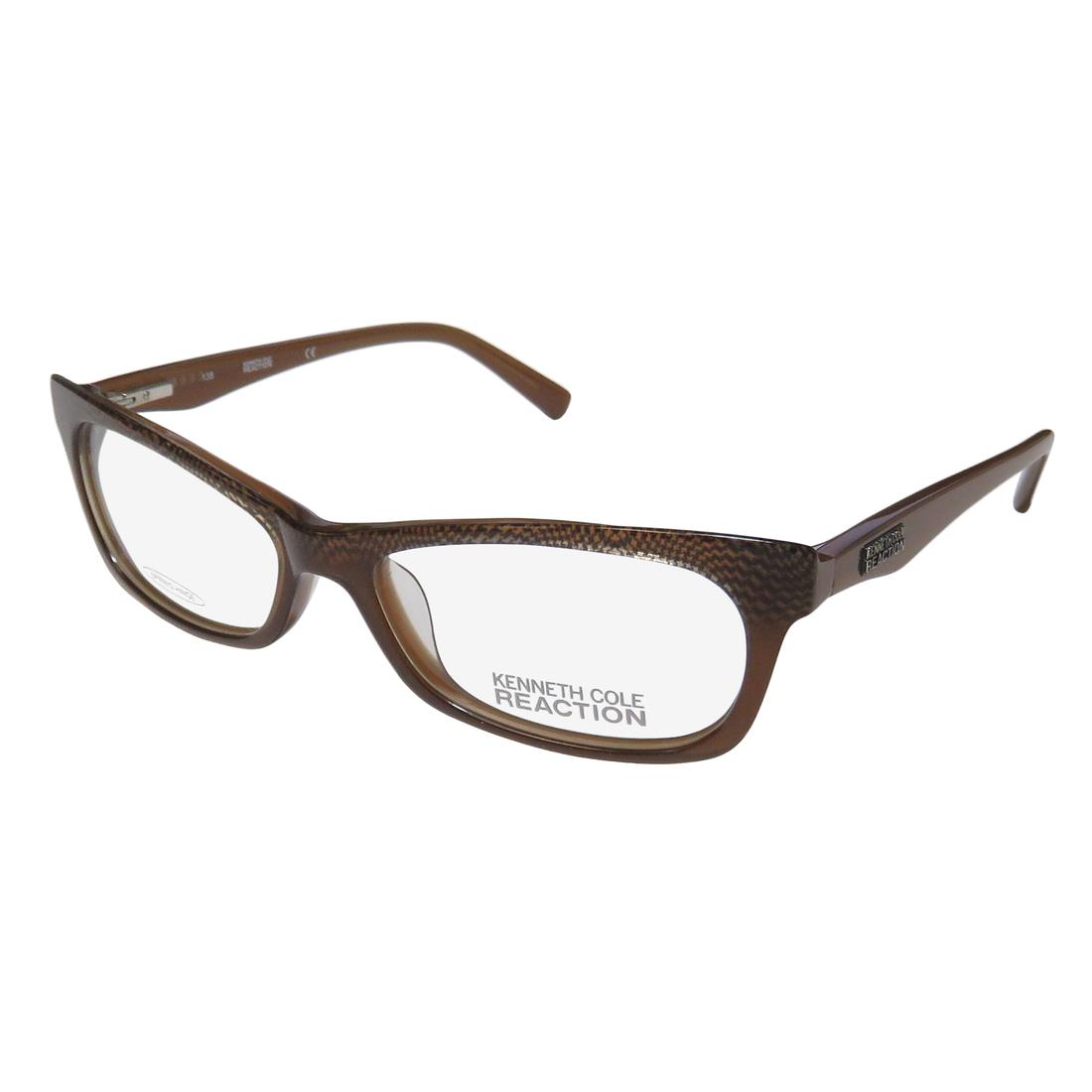 Kenneth Cole 746 School Teacher Look Cat Eye Eyeglass Frame/eyewear/glasses Brown / Pattern