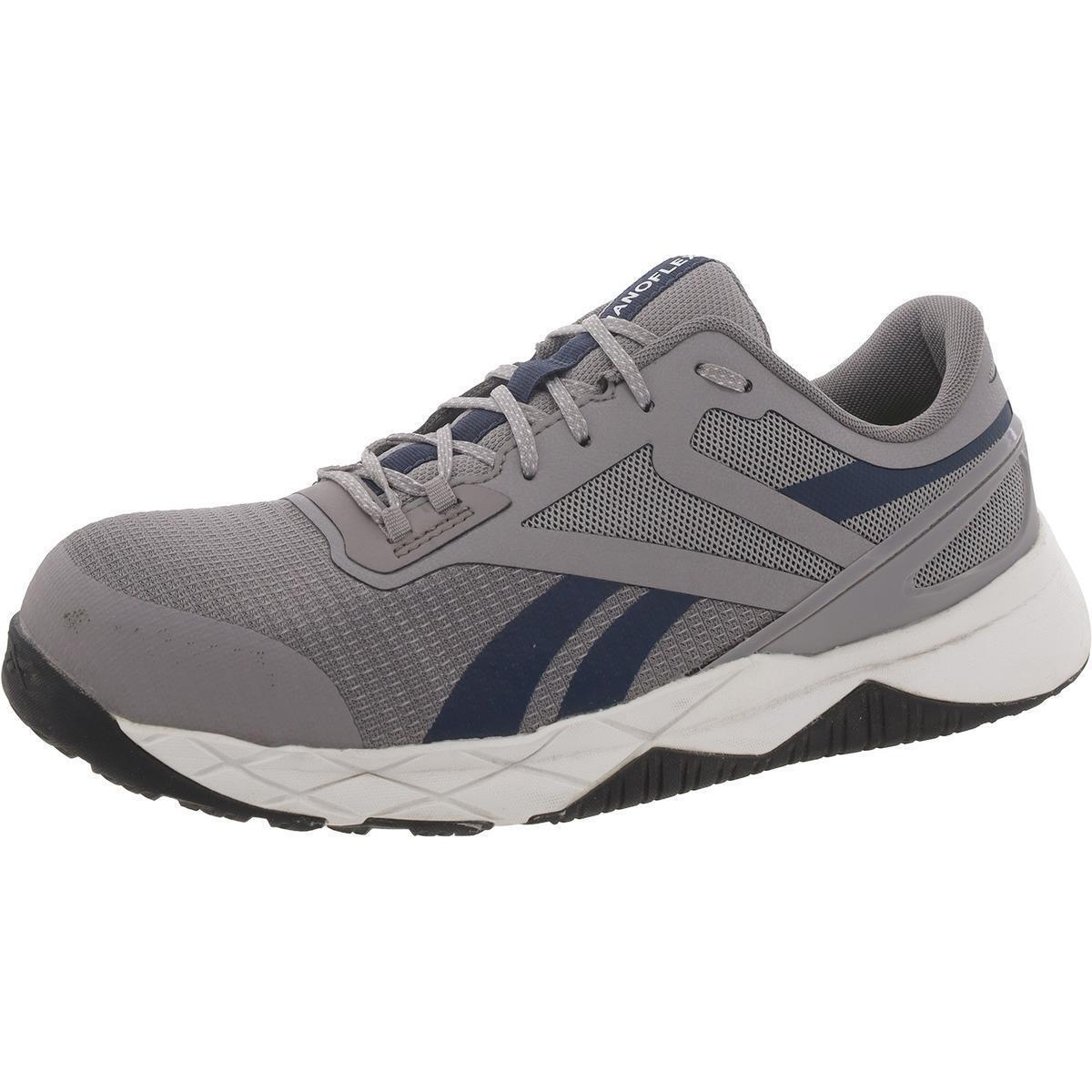 Reebok Mens Nanoflex TR Work Gray Work Safety Shoes 10 Wide E Bhfo 3903 - Grey/Navy