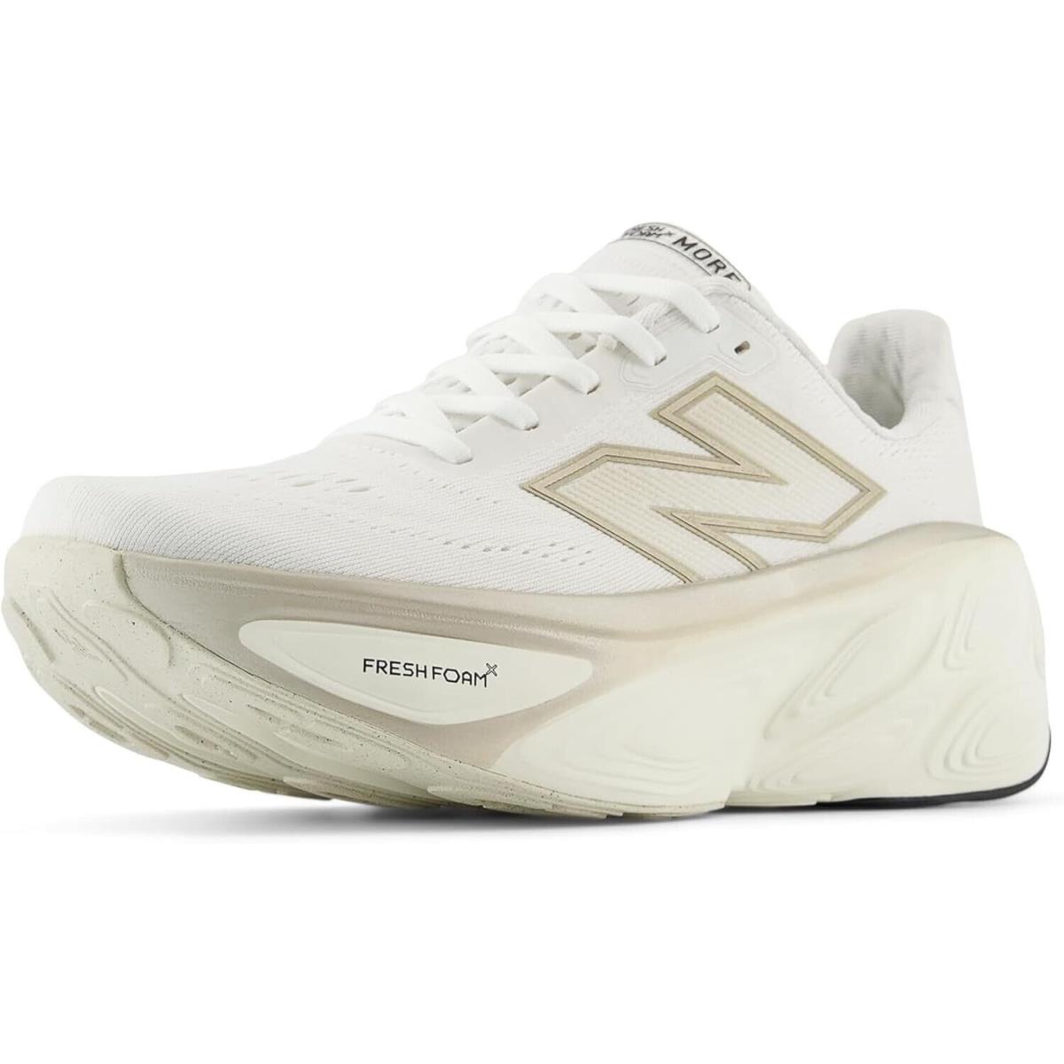 New Balance Womens Fresh Foam X More V5 Athletic Casual Shoe White/gold Sneaker