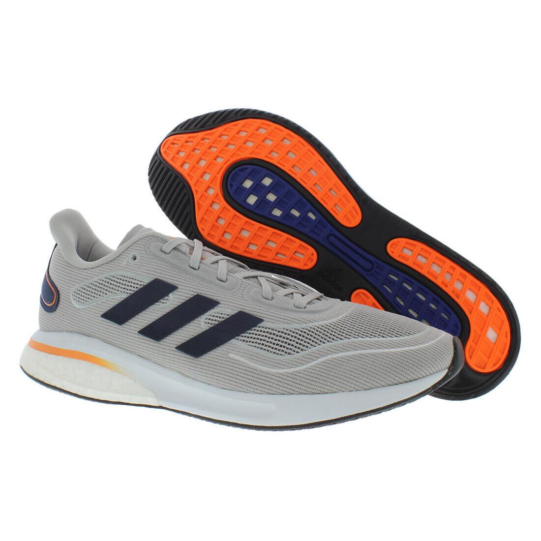 Adidas Supernova Mens Shoes - Grey/Collegiate Navy/Signal Orange, Main: Grey