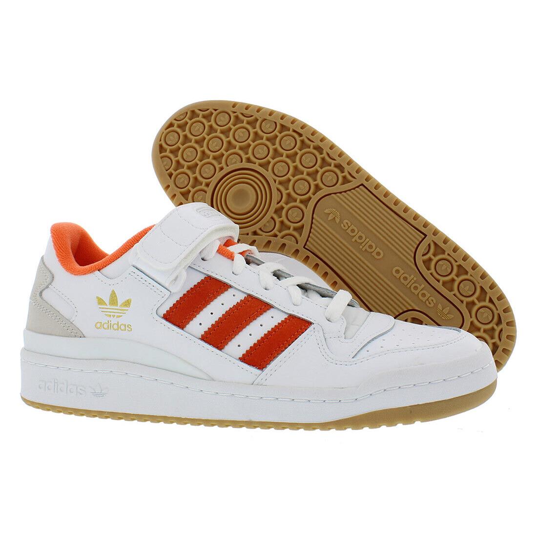 Adidas Forum Low Mens Shoes - Cloud White/True Orange/Gum, Main: White