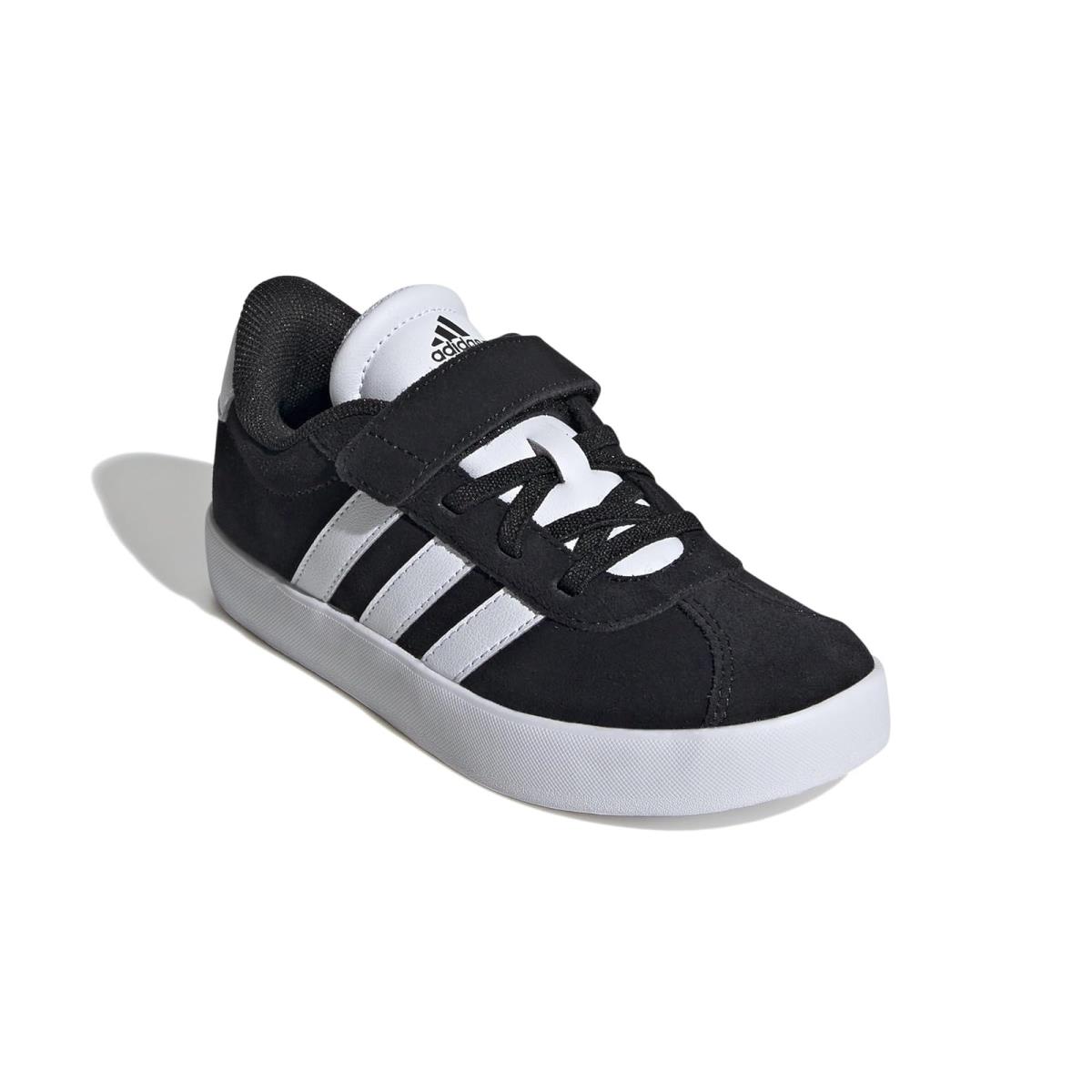 Children Unisex Shoes Adidas Kids VL Court 3.0 Elastic Lace Little Kid - Black/White/Black