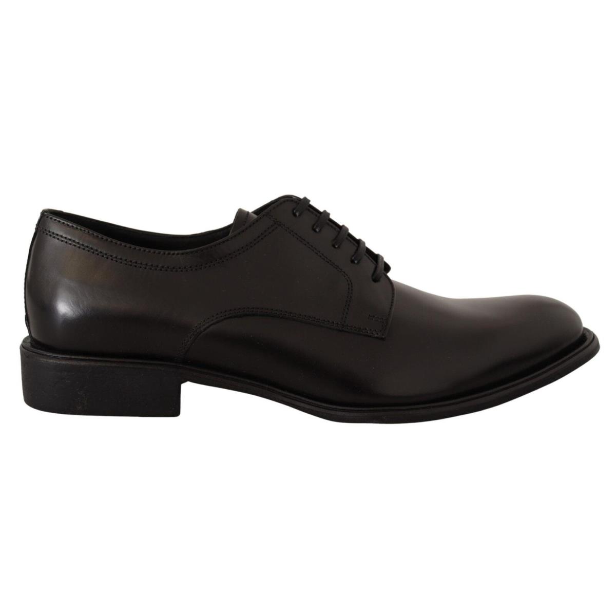 Dolce Gabbana Black Leather Lace Up Mens Formal Derby Shoes