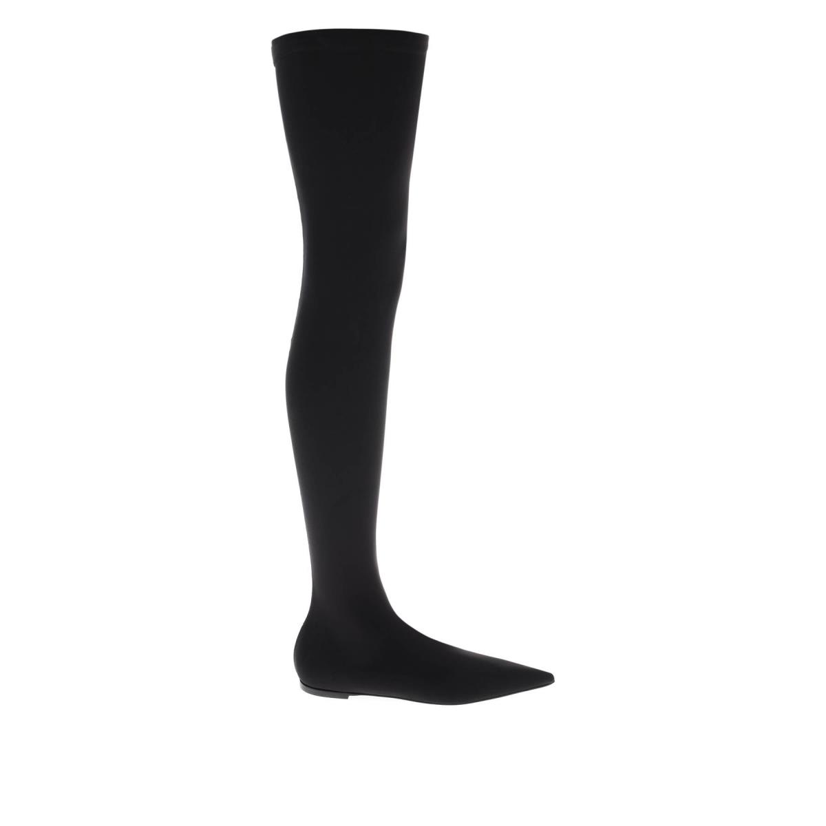 Dolce Gabbana Stretch Jersey Thigh-high Boots