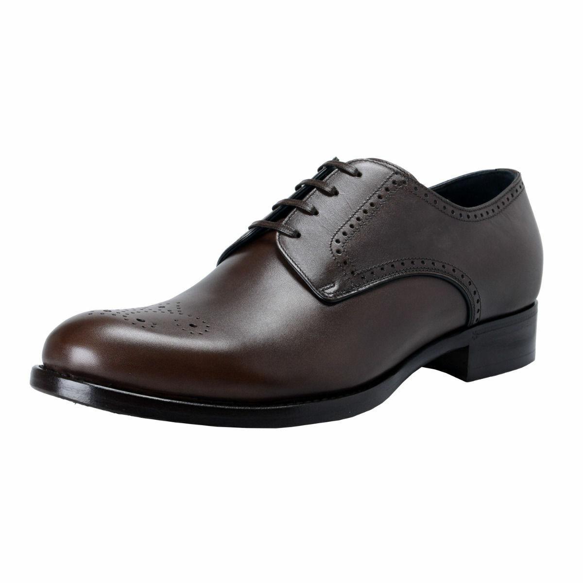 Dolce Gabbana Men`s Brown Leather Derby Oxfords Shoes Sz 7 8 9 9.5 10 11