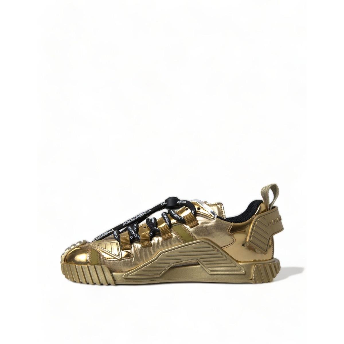 Dolce Gabbana Metallic Gold NS1 Low Top Sneakers Shoes