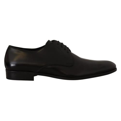 Dolce Gabbana Black Leather Lace Up Formal Derby Shoes