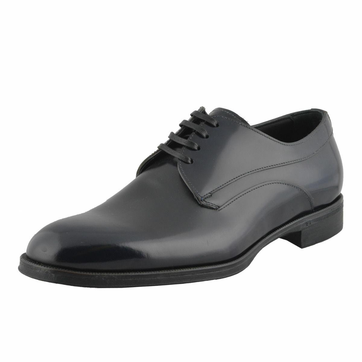 Dolce Gabbana Men`s Deep Blue Leather Oxfords Shoes Sz 6 7 9.5 11