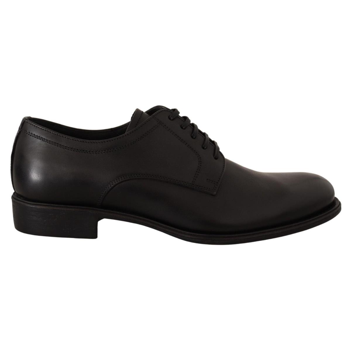 Dolce Gabbana Black Leather Lace Up Mens Formal Derby Shoes