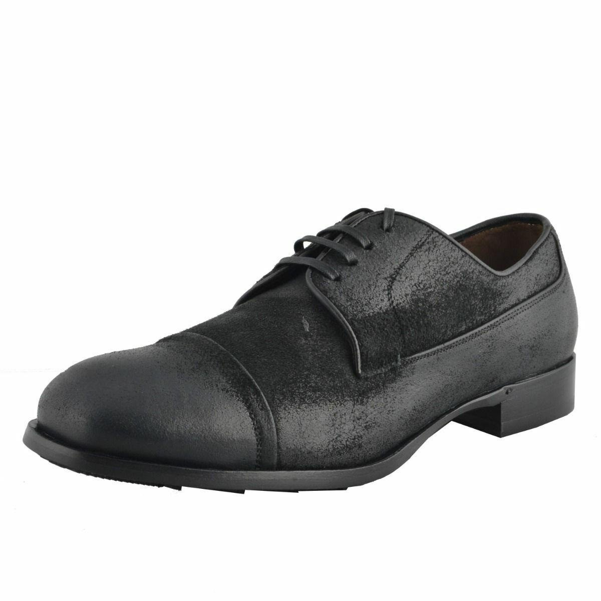 Dolce Gabbana Men`s Black Leather Oxfords Lace Up Shoes Size 7 9.5 11