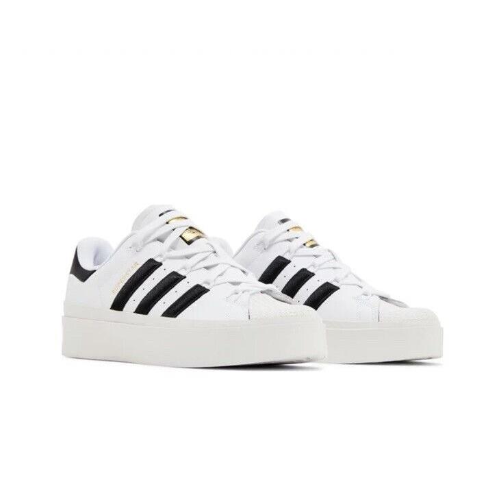 Women Adidas Superstar Bonega Lifestyle Shoes White Black/gold Metallic GX1840