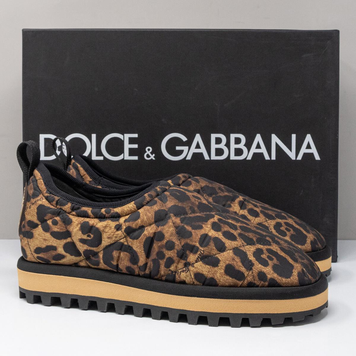 Dolce Gabbana Leopard Slip On Sneakers Size 42 EU 9 US