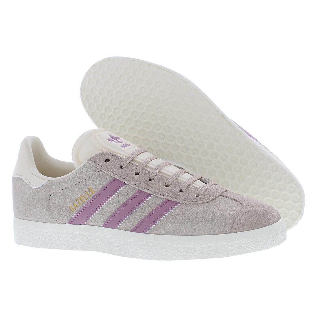 Adidas Gazelle Womens Shoes - Taupe/Purple, Main: Beige