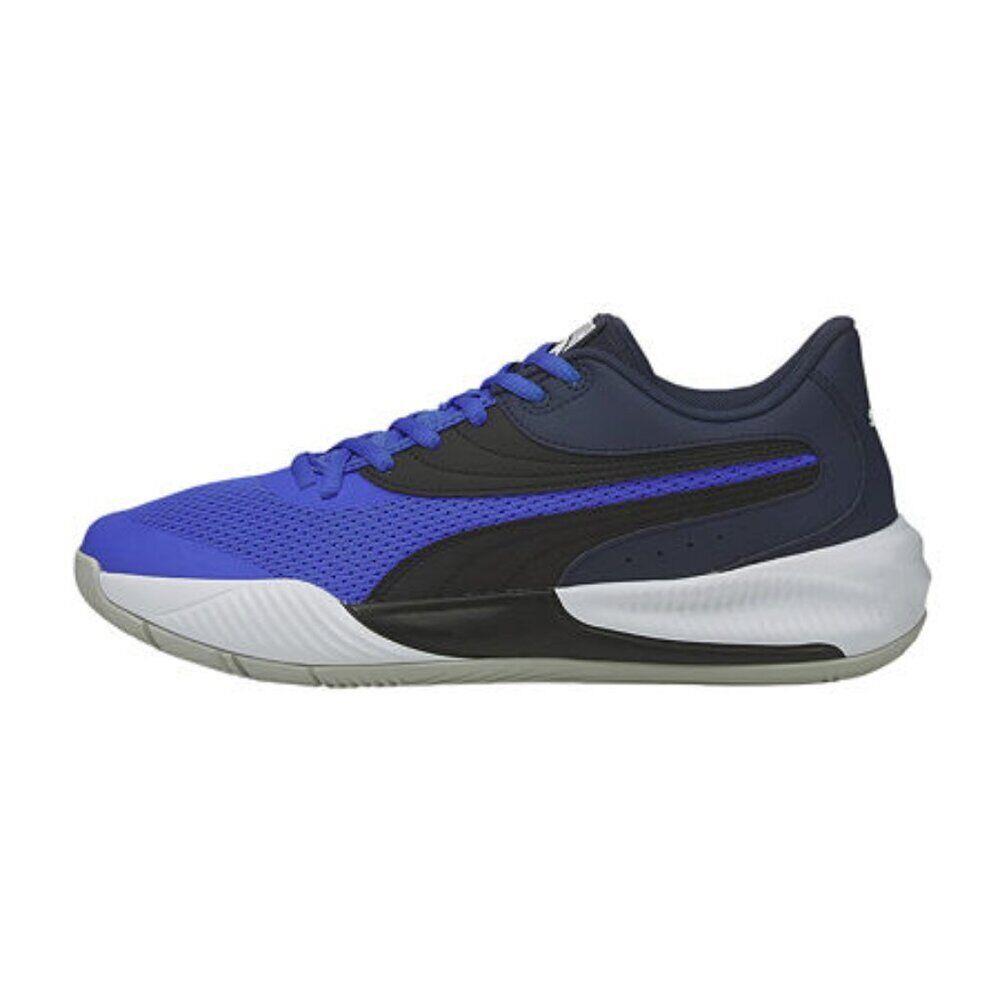 Men`s Puma Triple Low Basketball Shoes - Bluemazing Puma Black - 12