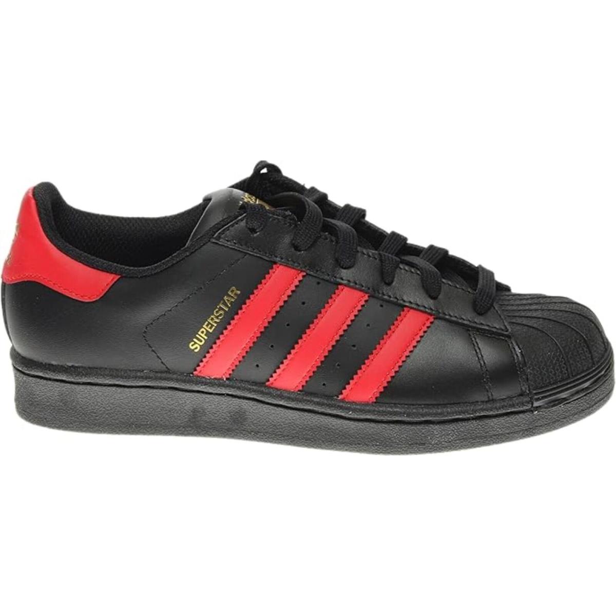 Adidas Superstar J Core Black/scarlet-gold Metallic S80695 Grade-school