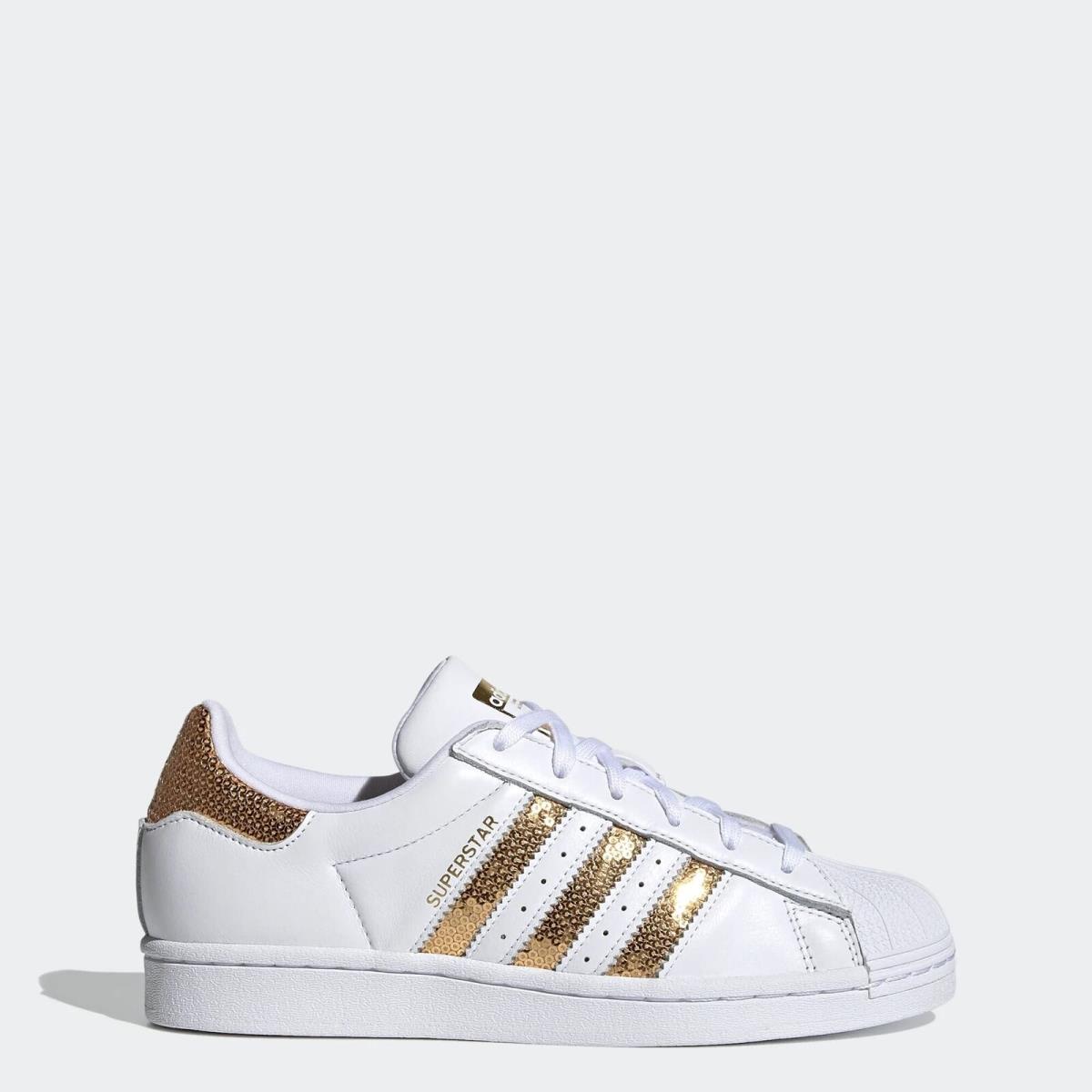 Adidas Superstar Footwear White/gold Metallic/footwear White G55658 Women`s Size