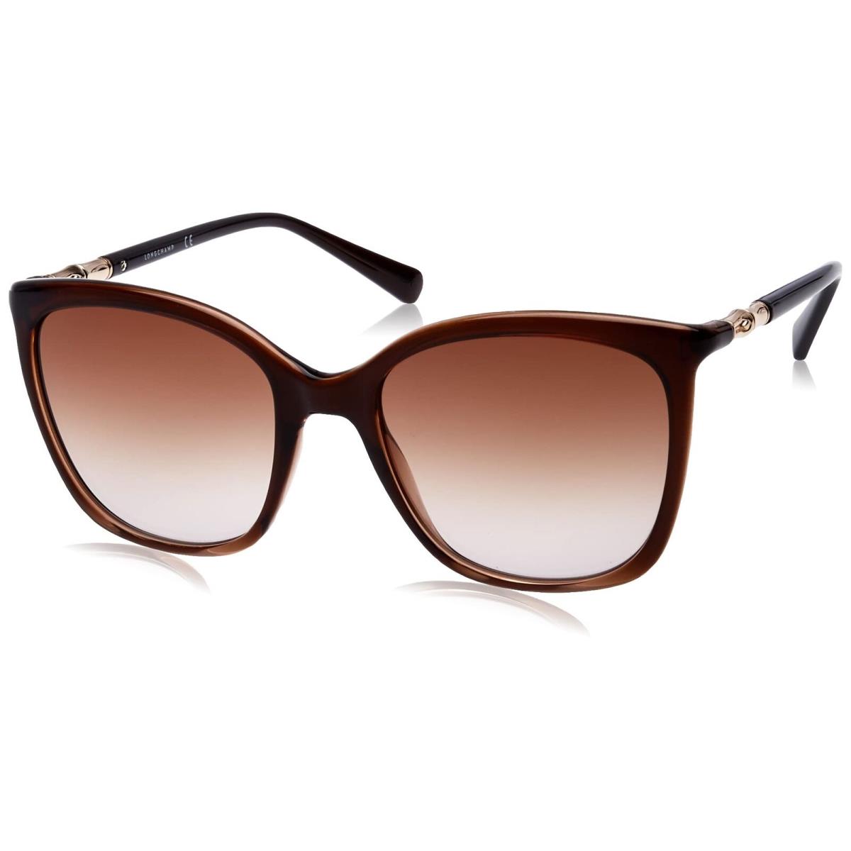 Longchamp LO-710S 203 Brown Fade to Beige Sunglasses W/brown Gradient Lenses