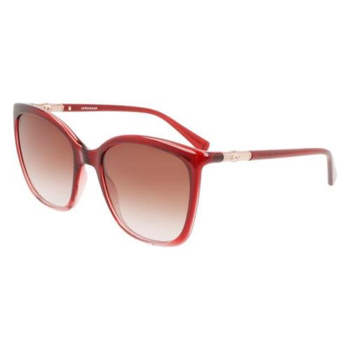 Longchamp LO-710S 604 Red Fade to Pink Sunglasses with Brown Gradient Lenses