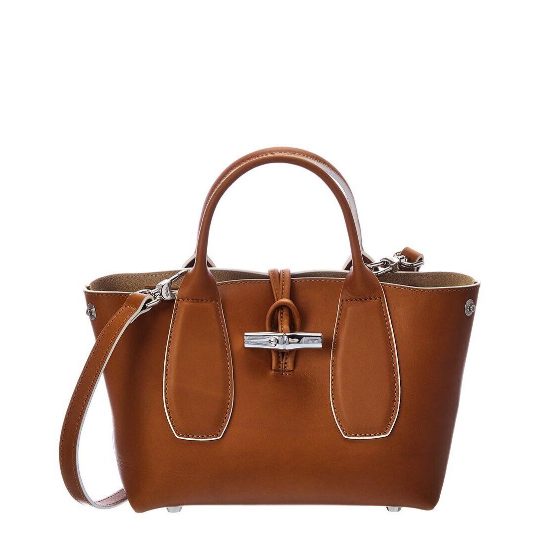 Longchamp Roseau Luxe Leather Tote Women`s Brown