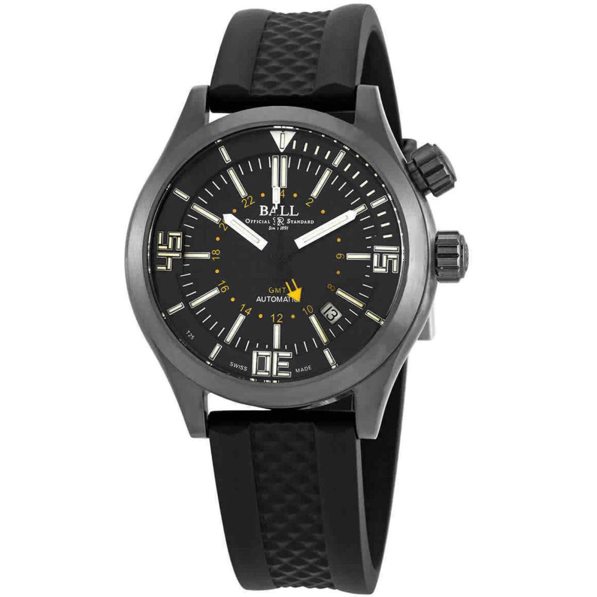 Ball Men`s Watch Engineer Master II Diver Black Rubber Strap DG1020A-P3AJ-BK