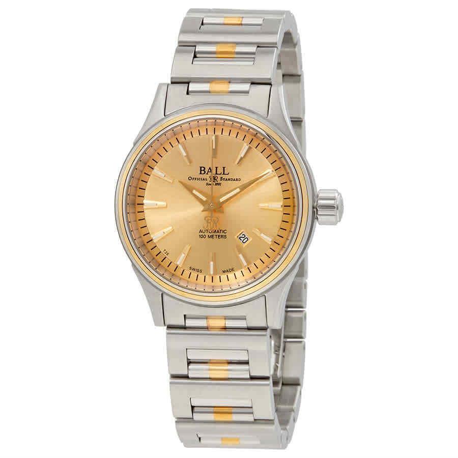 Ball Fireman Automatic Stainless Steel with 18kt Yellow Gold Ladies Watch