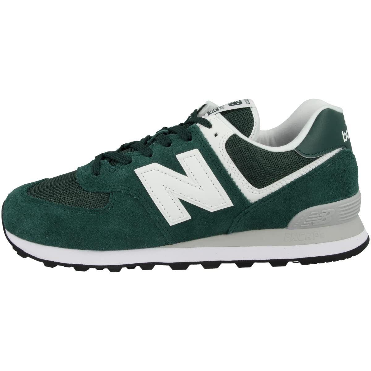 New Balance Men`s 574 V2 Essentials Sneaker Nightwatch Green/white 9