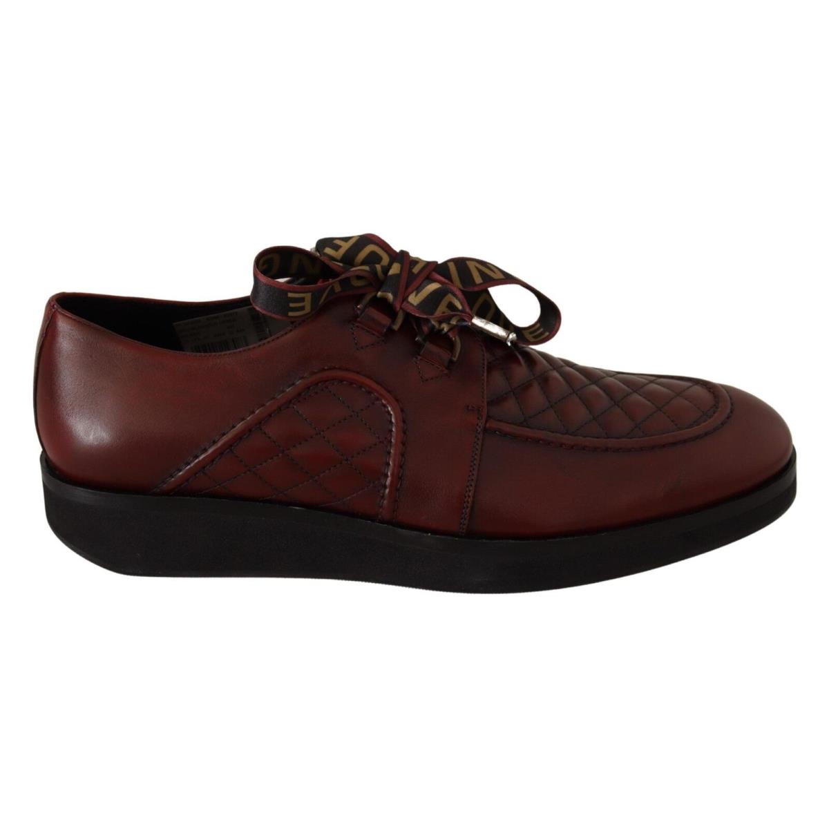 Dolce Gabbana Red Leather Lace Up Dress Formal Shoes