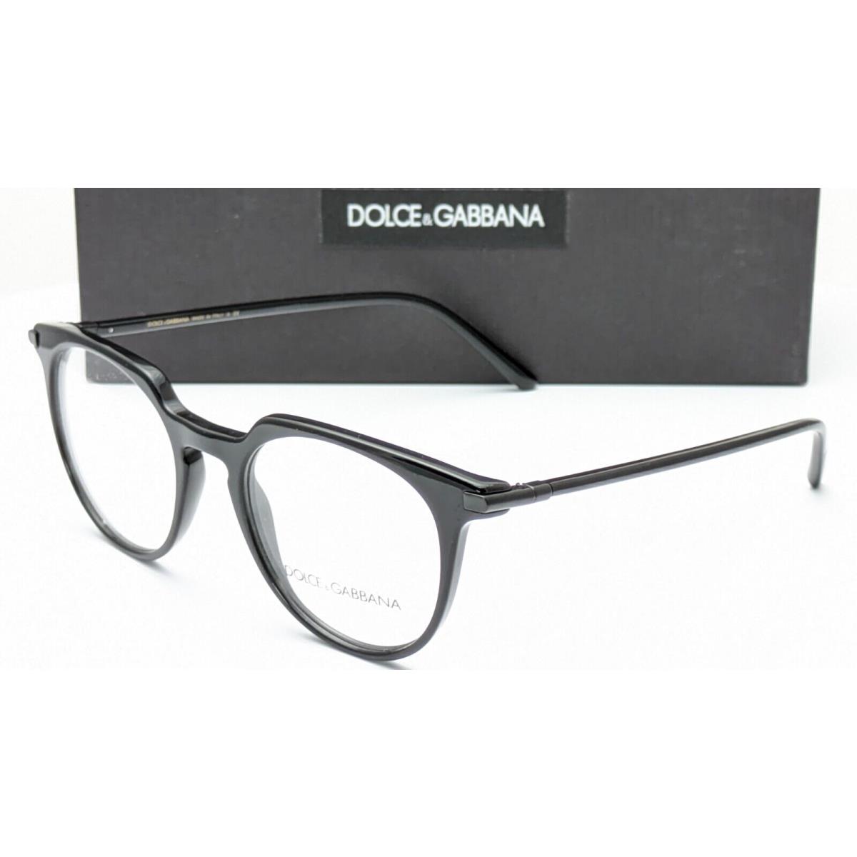 Dolce Gabbana DG3288 501 Black Round Mens Eyeglasses 48mm