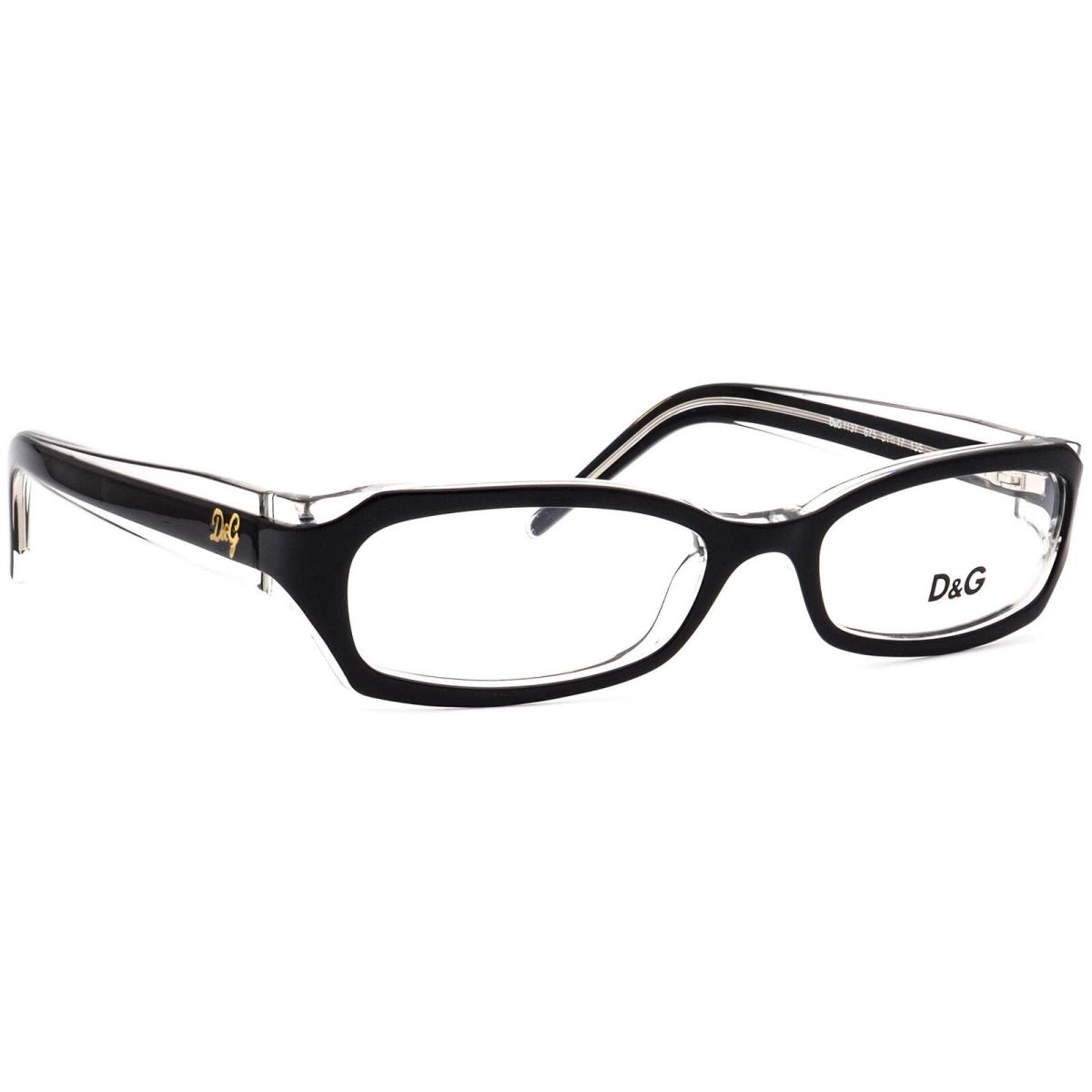 Dolce D&g 1137 Gabbana Eyeglasses D G 1137 675 Black/clear Rectangular Frame 51 17 135