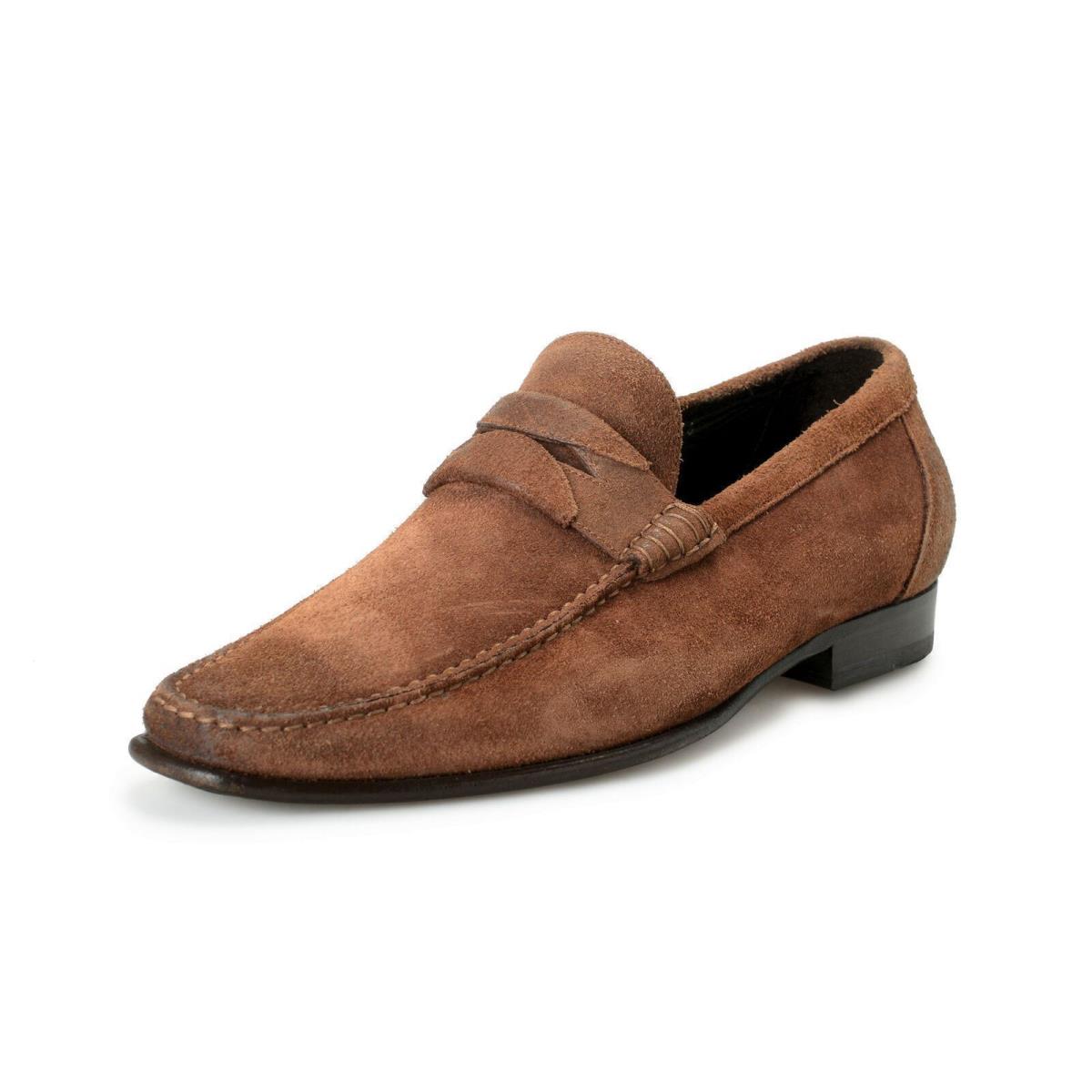 Dolce Gabbana Men`s Brown Suede Leather Loafers Slip On Shoes US 6 IT 39