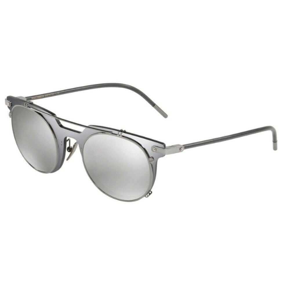 Dolce Gabbana DG2196 04/6G Gray Black Silver Mirror 49-22-145