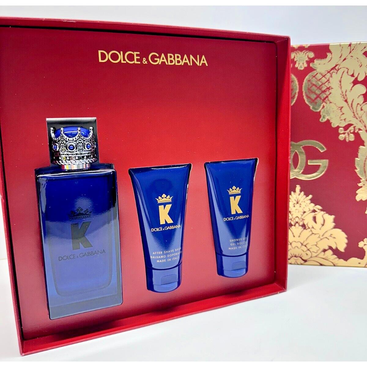 Dolce Gabbana King Perfume Men`s 3-Pc. K Eau de Parfum Gift Set