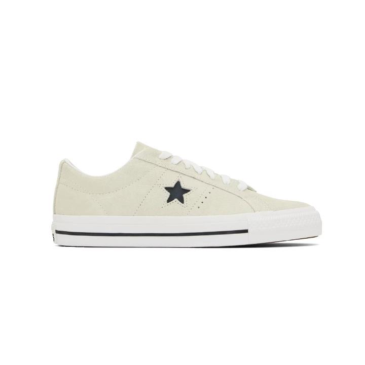 Converse One Star Pro Suede Low Egret White-172950C Multiple Men`s Sizes - Cream