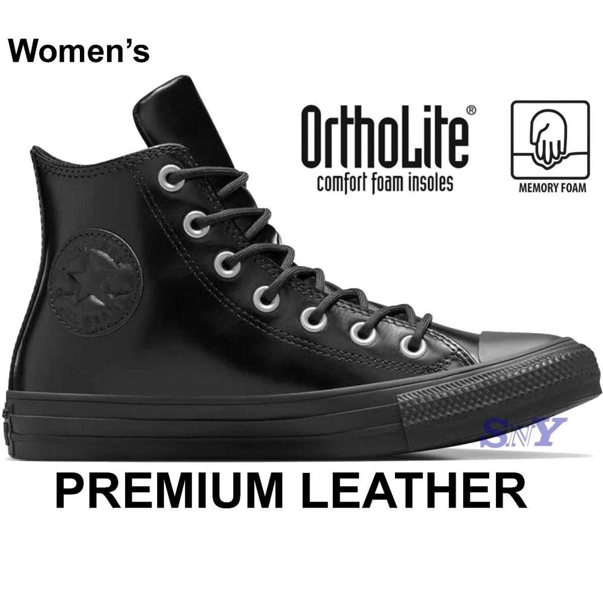 Converse Women`s Chuck Taylor All Star Leather Hi Top Limited Edition Goth