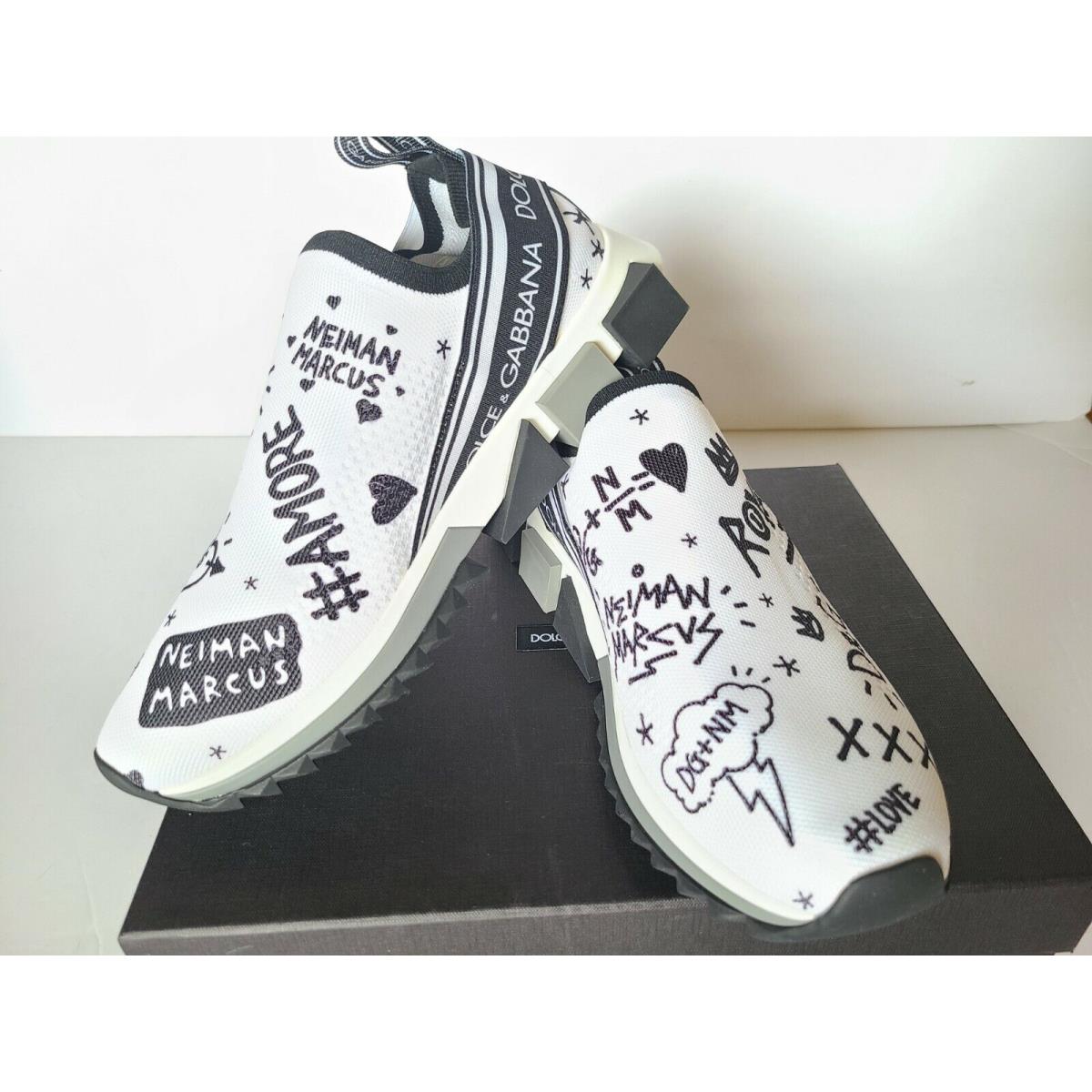 Dolce Gabbana Sorrento Graffiti-print Trainer Sneakers Eur 41 / US 11