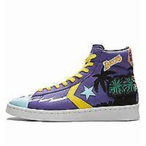 Converse Mens Pro Leather Hi Prism `violet Poolside` Shoes 171240C