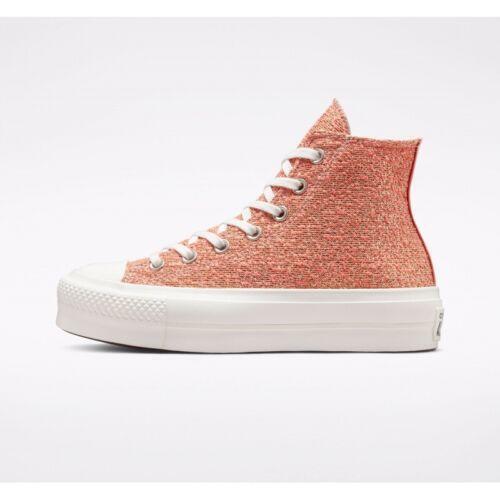 Converse Onverse Women`s Chuck Taylor All Star Lift Top Sneaker 570984C Clay/light Gold