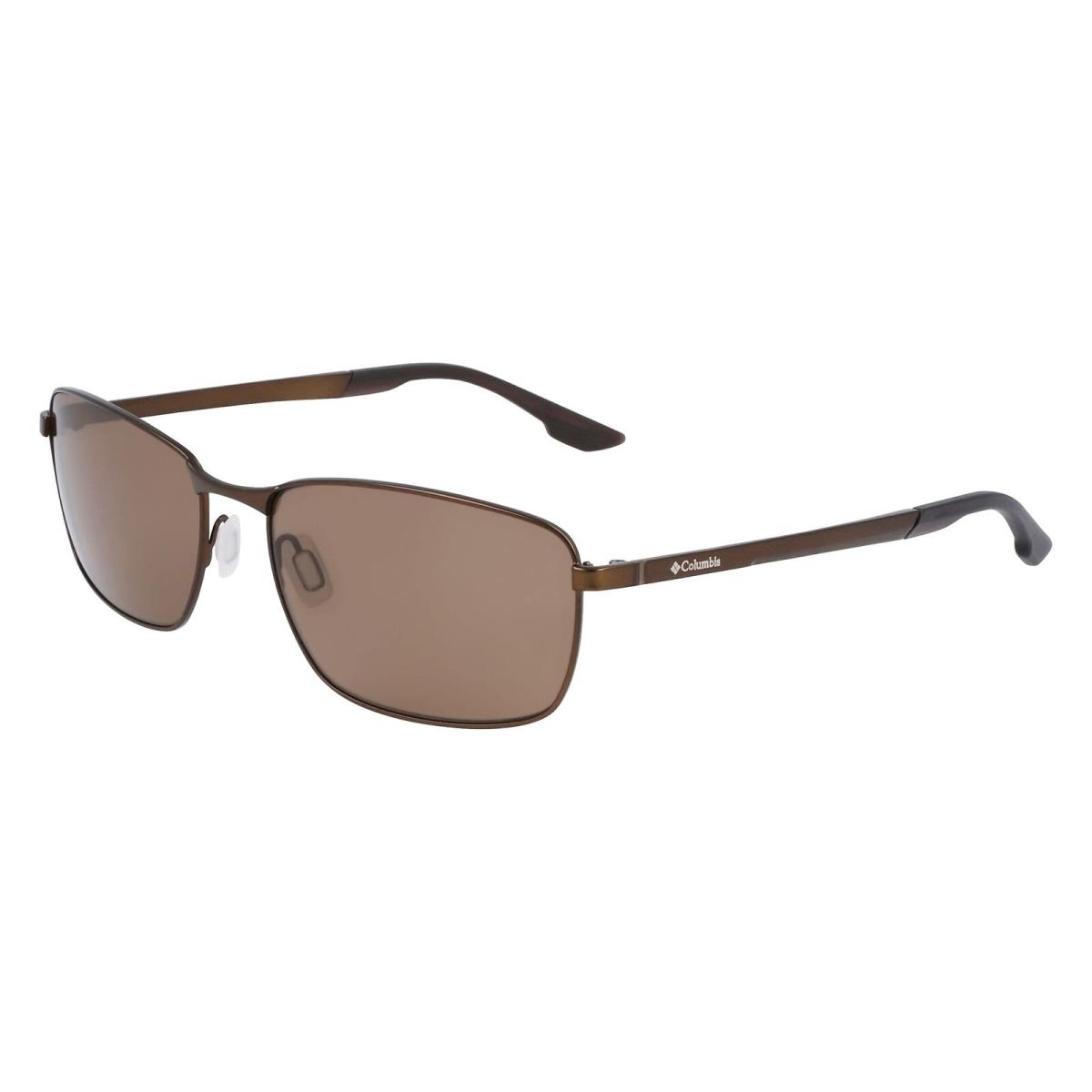 Columbia C-122S 201 Satin Brown Sunglasses with Brown Lenses