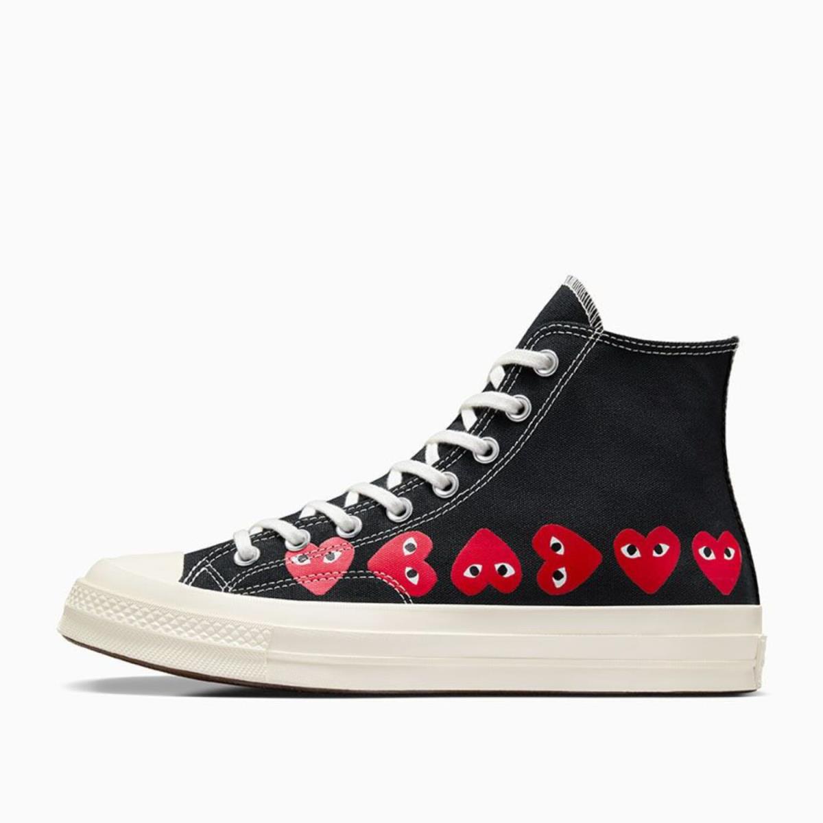 Converse Chuck 70 Cdg Hi Black/high Risk Red/egret A08147C Men`s