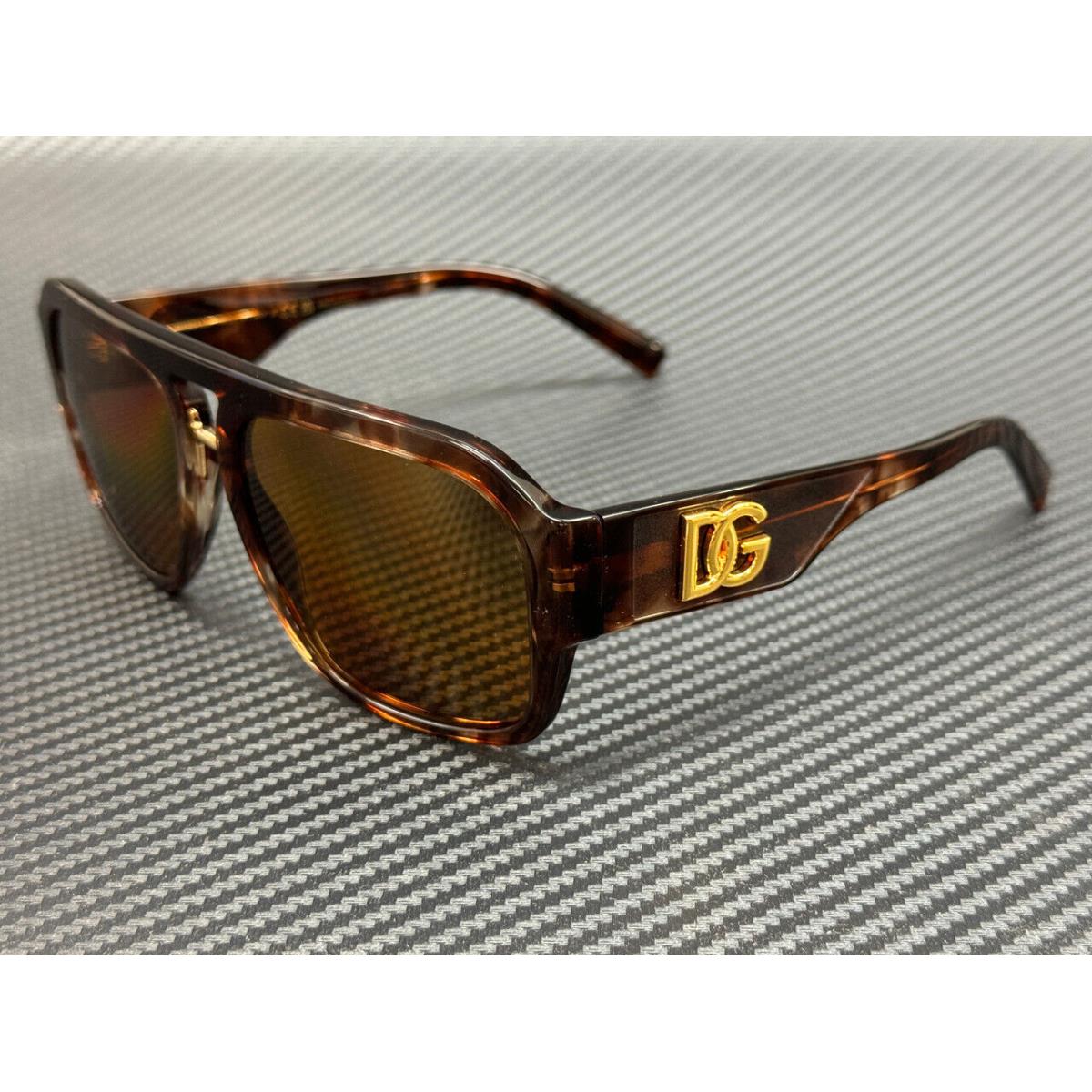 Dolce Gabbana DG4403 322283 Havana Bronze Polarized Men`s 58 mm Sunglasses